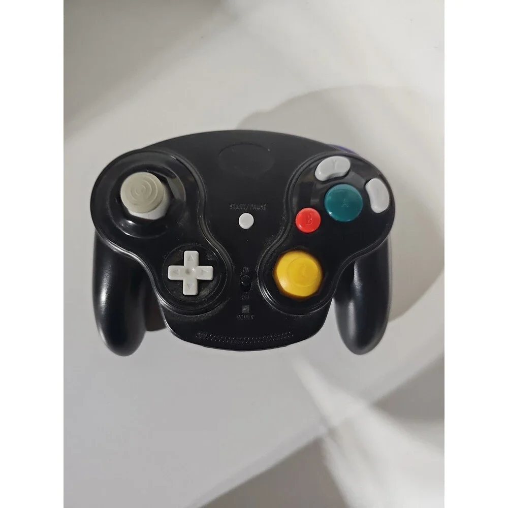 Classic Wireless Game Controller offbrand black Wavebird For Gamecube No dongle